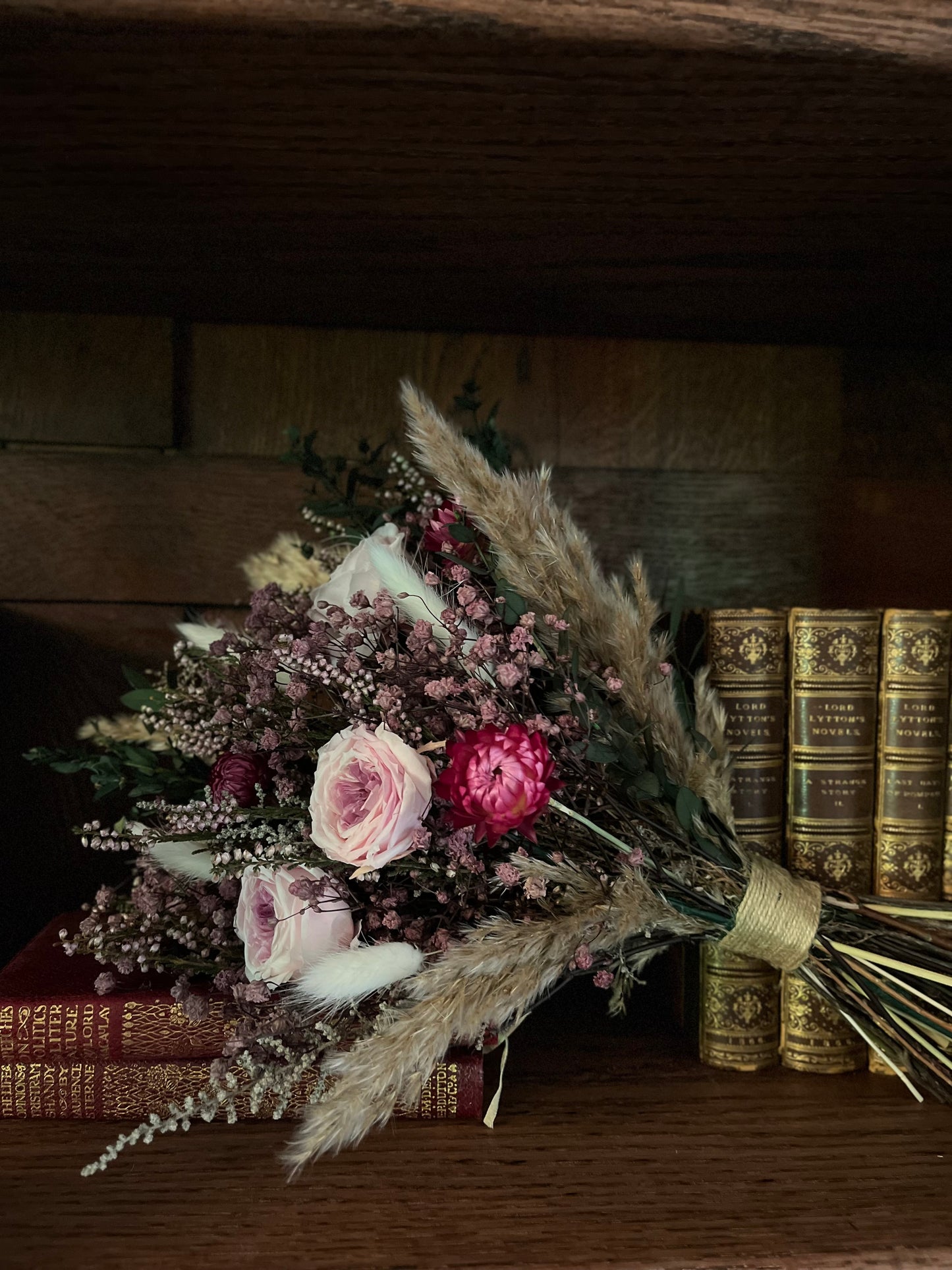 Scottish Heather and English Rose Preserved Bouquet