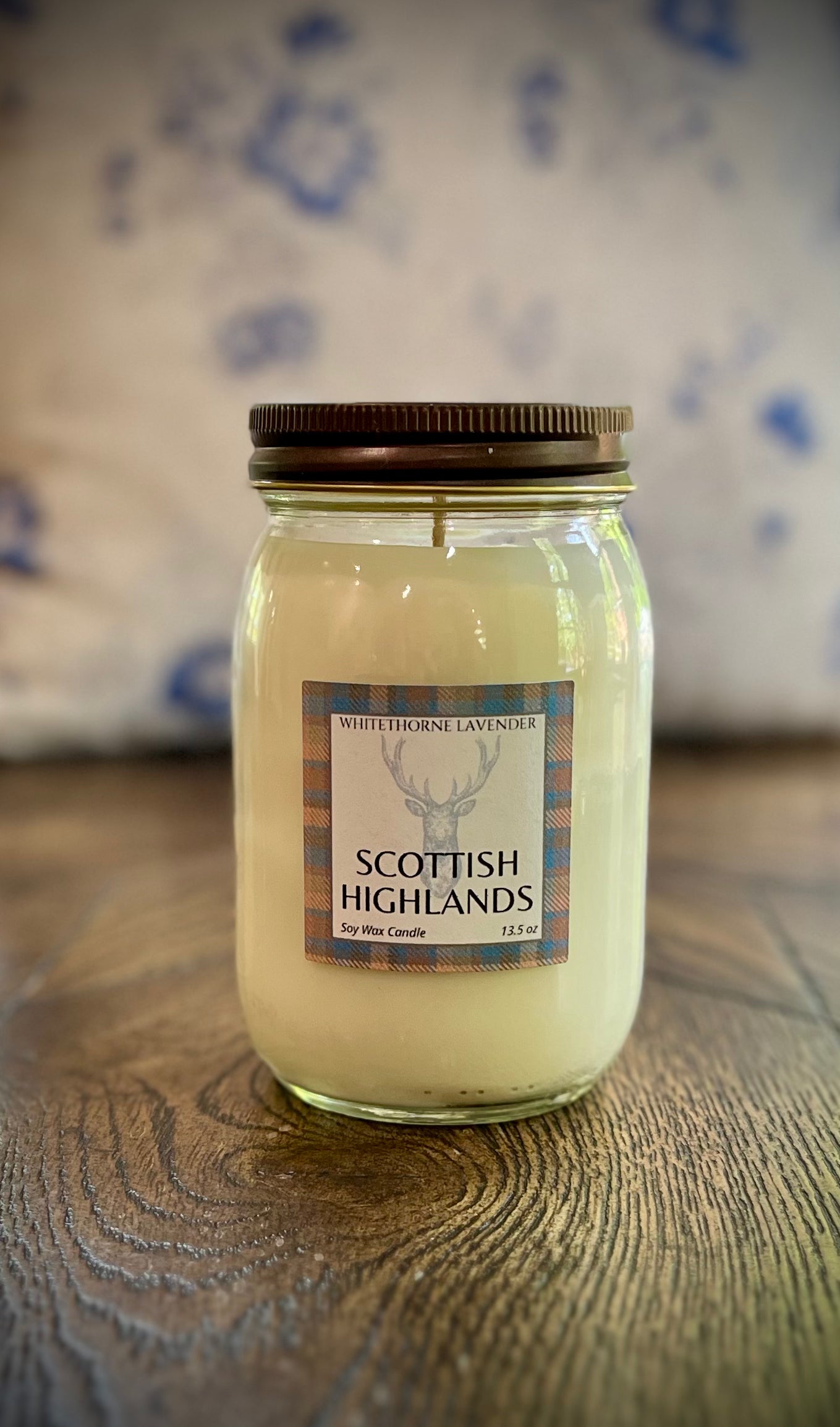 Scottish Highlands Glass Jar Soy Wax Candle 15 oz